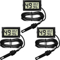 Mini Digital Temperature Humidity Meters Gauge with Probe Gauge LCD Fahrenheit Display Thermometer Hygrometer