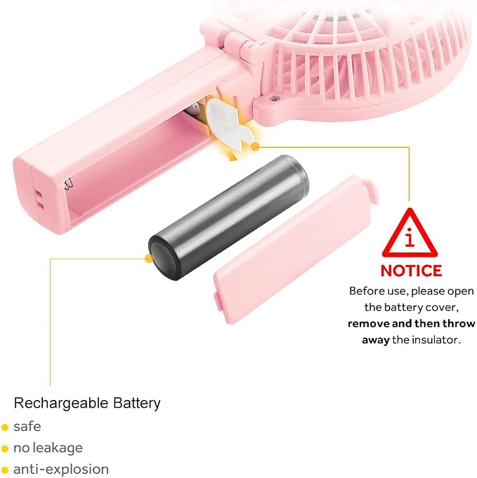 Mini Handheld Fan, Personal Cooling Fan Folding USB Desk Fan Small Portable Table Fan for Travel Camping Outdoors Office