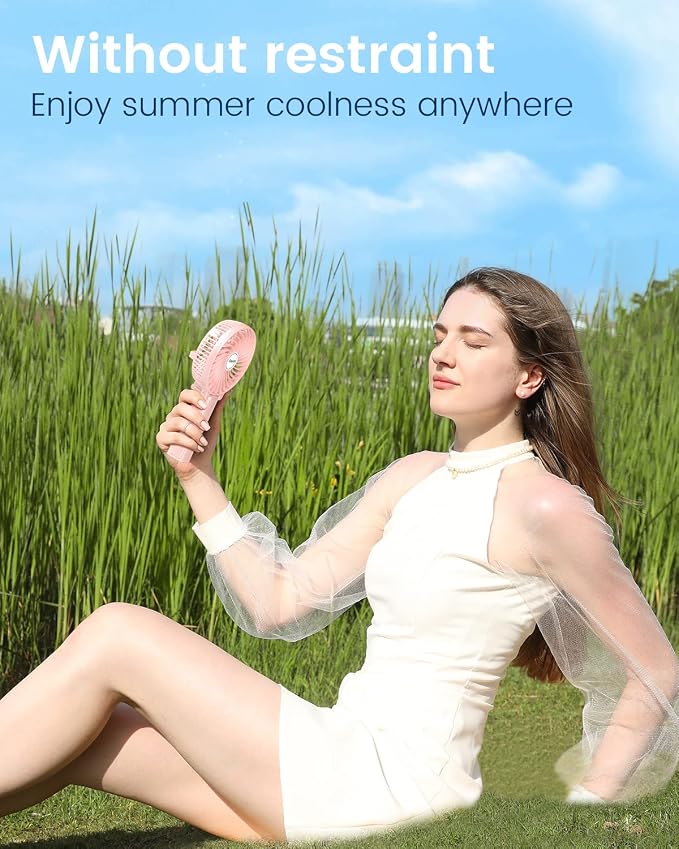 Mini Handheld Fan, Personal Cooling Fan Folding USB Desk Fan Small Portable Table Fan for Travel Camping Outdoors Office