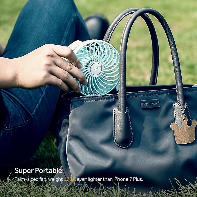 Mini Handheld Fan, USB Desk Fan Small Personal Portable Stroller Table Fan with Rechargeable Battery Operated Cooling