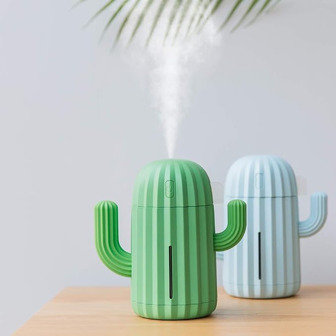 Mini Humidifier Single Room Humidifiers with Night Light Portable Cactus Air humidifier for for Yoga, Office, spa, alternate