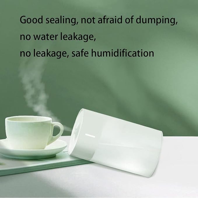 Mini Humidifier, USB Power Supply, Suitable for Study Room, Bedroom, Baby Room, Office, Car, With 7 Color LED, Air
