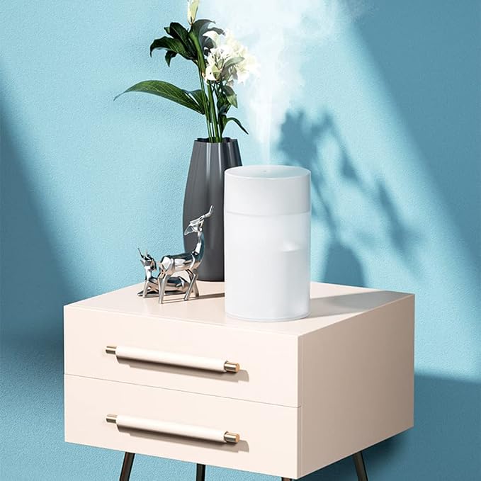 Mini Humidifier, USB Power Supply, Suitable for Study Room, Bedroom, Baby Room, Office, Car, With 7 Color LED, Air