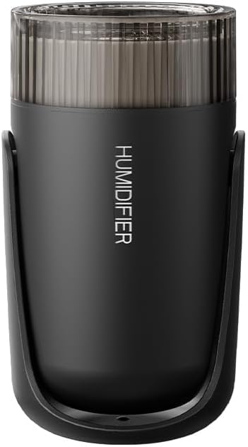 Mini Humidifier with LED Starry Sky Projector, 2 Mist Modes, Silent Operation, USB Powered (black), product image
