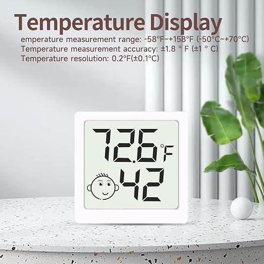 Mini Humidity Meter Hygrometer 12 Pack Room Thermometer Indoor Digital Temperature and Humidity Monitor for Home House Office