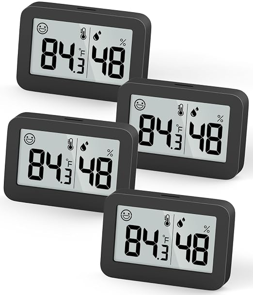 Mini Hygrometer Indoor Thermometer, Humidity Gauge with °C/°F Switch, Humidity Meter Digital Temperature Monitor for