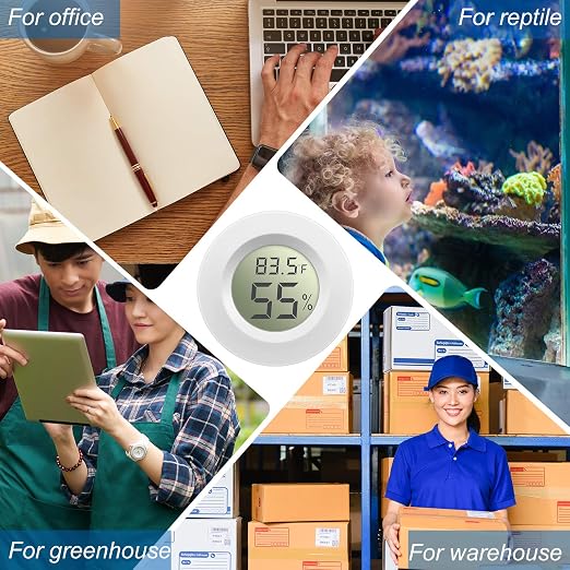 Mini Hygrometer Thermometer Digital LCD Monitor Indoor/Outdoor Room Humidity Meter Temperature Gauge for Greenhouse Garden