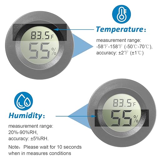 Mini Hygrometer Thermometer Digital LCD Monitor Indoor/Outdoor Room Humidity Meter Temperature Gauge for, alternate view 3