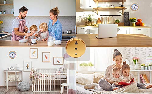 Mini Indoor Thermometer Hygrometer Analog 2 in 1 Temperature Humidity Monitor Gauge for Home, Room, Outdoor, Offices