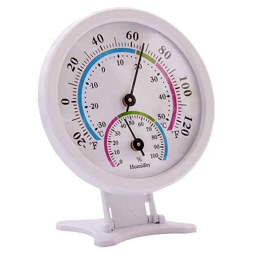 Mini Indoor Thermometer Hygrometer Analog 2 in 1 Temperature Humidity Monitor Gauge for Home, Room, Outdoor, Offices, product