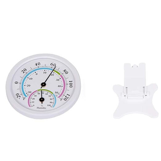 Mini Indoor Thermometer Hygrometer Analog 2 in 1 Temperature Humidity Monitor Gauge for Home, Room, Outdoor, Offices