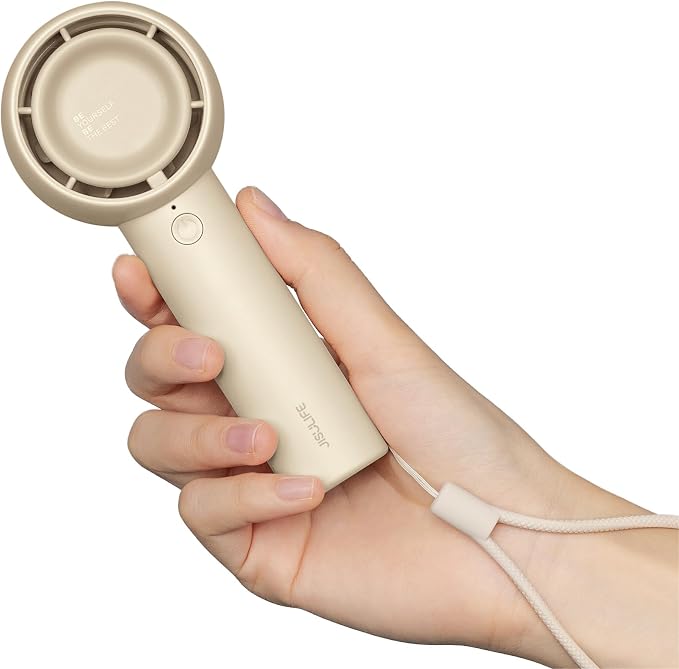 Mini Portable Fan-Bladeless Safe Design, Powerful Turbo Handheld Fan with 5 Speeds, 16Hrs Max Cooling Time, USB