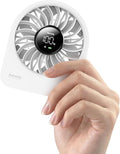 Mini Portable Fan, Small Enough to Hold USB Desk Fan, 4 Speeds Quiet Rechargeable [11H Max Cooling Time], 180° Adjustable