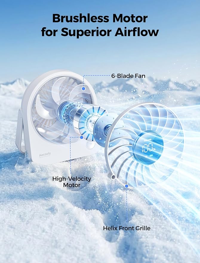 Mini Portable Fan, Small Enough to Hold USB Desk Fan, 4 Speeds Quiet Rechargeable [11H Max Cooling Time], 180° Adjustable