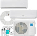Mini Split AC/Heating System, 20,000 BTU ODU, 25 SEER2 2 Zone 9K+9K BTU Ductless Inverter Heat Pump, WiFi Enabled with