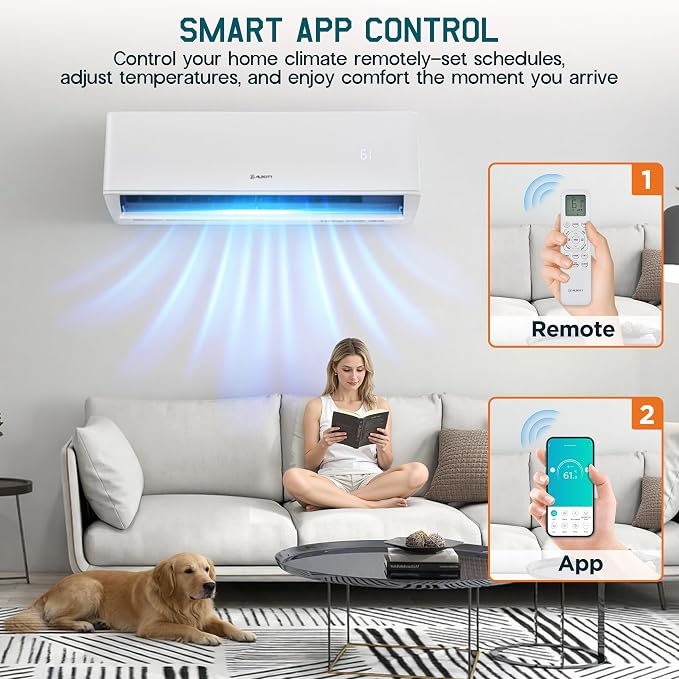 Mini Split AC/Heating System, 28,000 BTU ODU, 22 SEER2 3 Zone 9K+12K+12K BTU Ductless Inverter Heat Pump, WiFi Enabled with