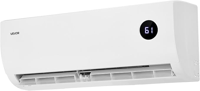 Mini Split Air Conditioner, 12,000 BTU AC / 12,500 BTU Heat, 230V 19 SEER2 High Efficiency Energy Saving, Quiet Inverter