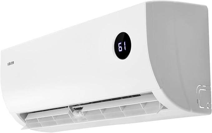 Mini Split Air Conditioner, 12,000 BTU AC / 12,500 BTU Heat, 115V 19 SEER2 High Efficiency Energy Saving, Quiet Inverter