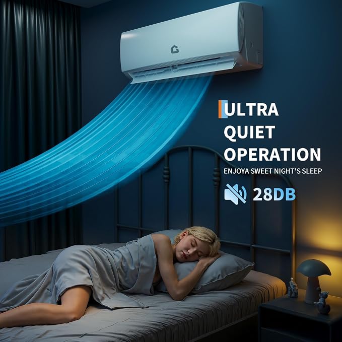 Mini Split Air Conditioner 12000 BTU with 19 SEER2 Efficiency, 208-230V, Smart Split Unit AC Cooling/Heating Up to 750 Sq.Ft