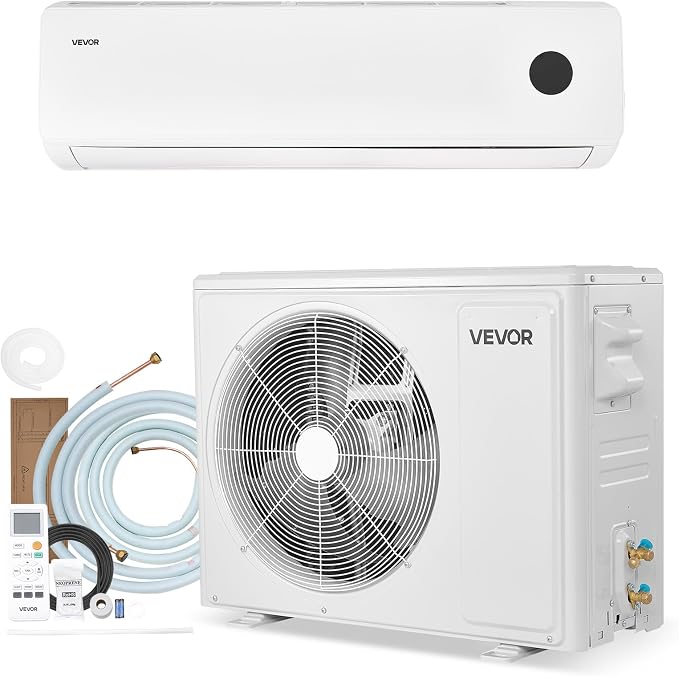 Mini Split Air Conditioner, 18,000 BTU AC / 18,400 BTU Heat, 230V 19 SEER2 High Efficiency Energy Saving, Quiet Inverter