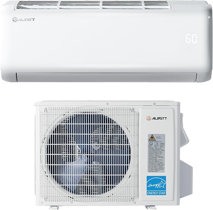 Mini Split Air Conditioner Heat Pump, 24000 BTU 21 SEER2 208V-230V, Energy Star, Remote Control for Rooms up to 1500 Sq.Ft
