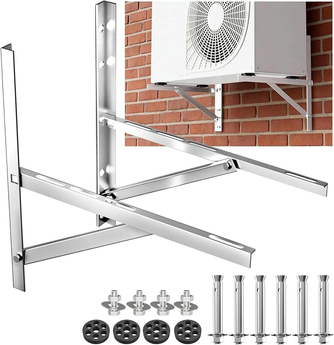 Mini Split Wall Mounting Bracket for 9000-36000 BTU Air Conditioner, Foldable Heavy Duty AC Support Bracket for Wall Mount