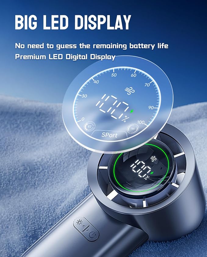 Mini Turbo Jet Fan: Portable Small Pocket Handheld Personal Rechargeable Battery Operated USB Charger Keeping Cool In Hot