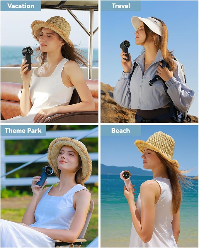 Mini Turbo Jet Fan: Portable Small Pocket Handheld Personal Rechargeable Battery Operated USB Charger Keeping Cool In Hot