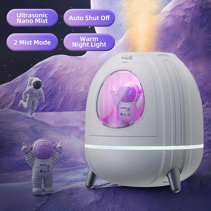 Mini USB Humidifier 250ml with 7 Colors LED Night Light, Small Humidifier for Kids, Plant, Bedroom, Office, Desk, Babies