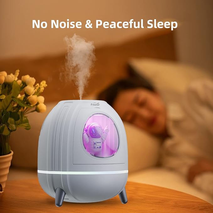Mini USB Humidifier 250ml with 7 Colors LED Night Light, Small Humidifier for Kids, Plant, Bedroom, Office, Desk, Babies