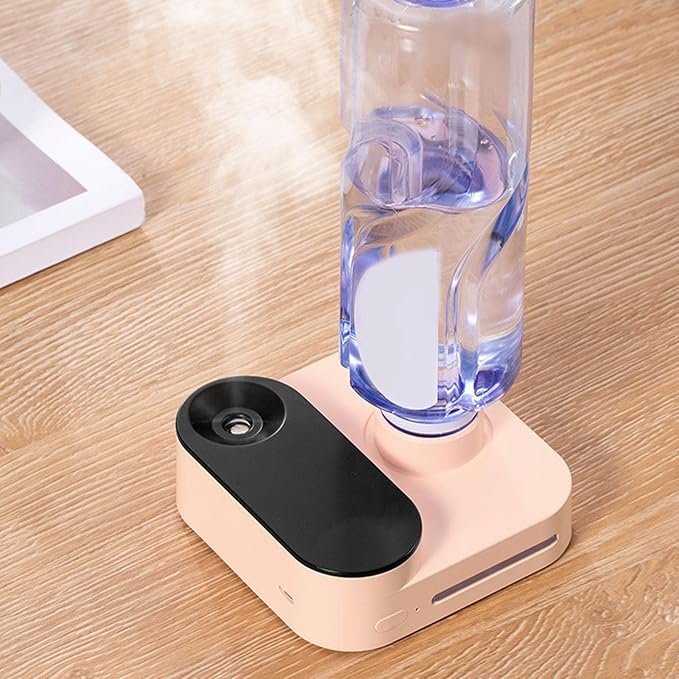 Mini Water Bottle Humidifier, Compact Size Design USB Charging Large Spray Portable Cordless Bottle Humidifier for Travel Car