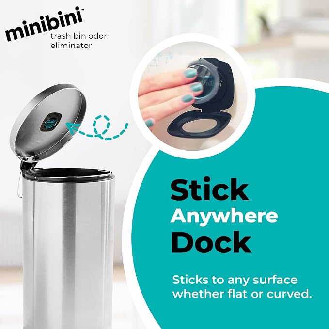 Minibini Trash Can Deodorizer and Odor Eliminator, Garbage Can Air Freshener and Odor Control Up to 30 Days, Refill Pack