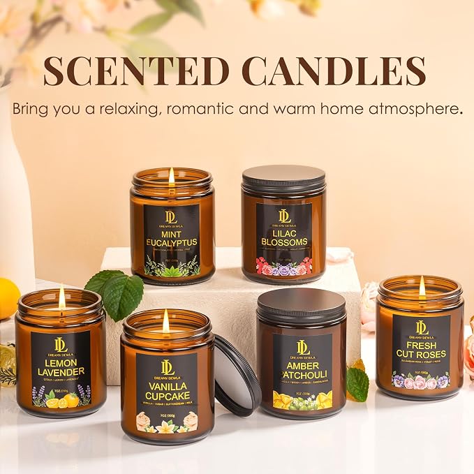 Mint Eucalyptus Candles, Mint Eucalyptus Scented Candle, Mother's Day Candle Gifts for Women, Soy Candles for Home Scented