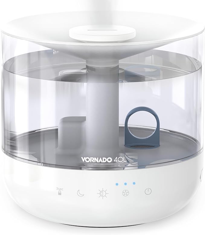 MISTIC 4 Whole Room Ultrasonic Humidifier, Top-Fill, Aromatherapy, 1-Gallon Tank, 3 Mist Settings, Ambient Lighting, product