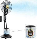 Misting Fan, 2026 Upgraded 4L Large Water Tank Mister Cooling Fan, 5 Speeds 3 Modes Misting Standing Fan, Floor Fan with