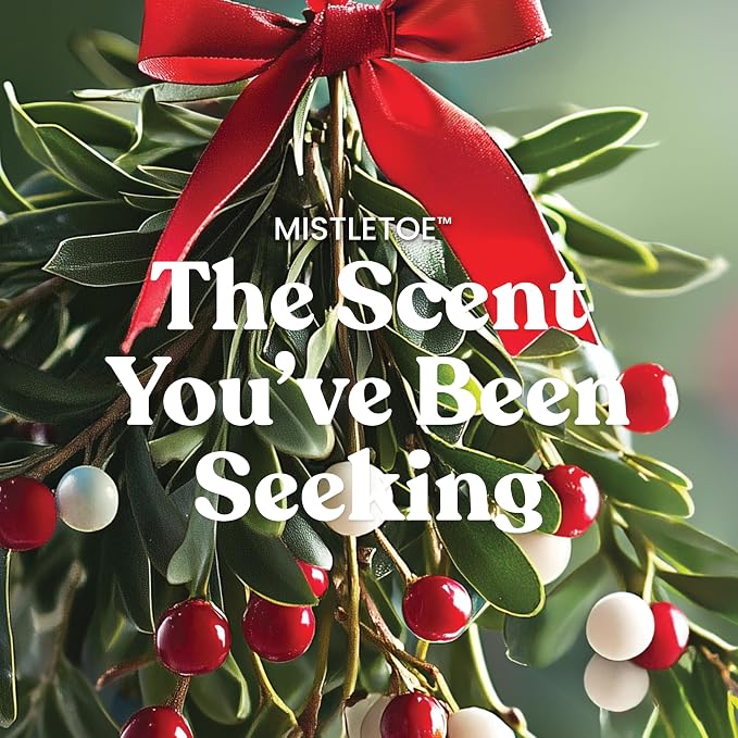 Mistletoe, Christmas Scented Candle, 22oz Large Jar with up to 150 Hour Burn Time, Giftable, alternate product view 2