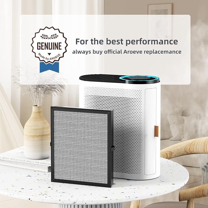 MK04 Air Purifier Replacement Filter, Smoke Remove Material 4 -in-1 Filter with Activated Carbon Mix, Against Ash for Smoke