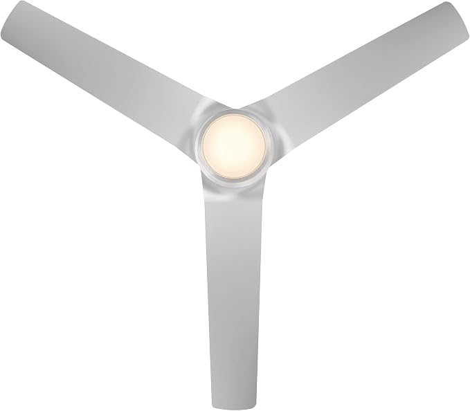 Mocha Indoor/Outdoor 3-Blade Smart Compatible Ceiling Fan 54in Brushed Aluminum with 3000K LED Light Kit and Remote Control