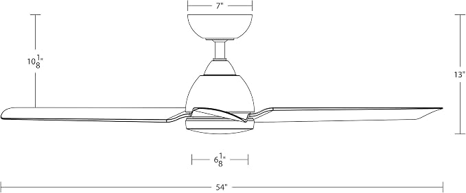 Mocha Indoor/Outdoor 3-Blade Smart Compatible Ceiling Fan 54in Brushed Aluminum with 3000K LED Light Kit and Remote Control