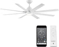 Mocha XL 8-Blade Aluminum Smart Ceiling Fan in Matte White, product image