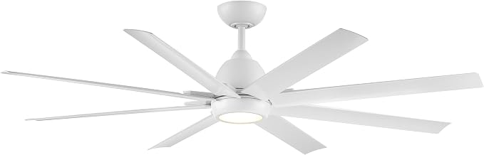 Mocha XL 8-Blade Aluminum Smart Ceiling Fan in Matte White, alternate product view 6