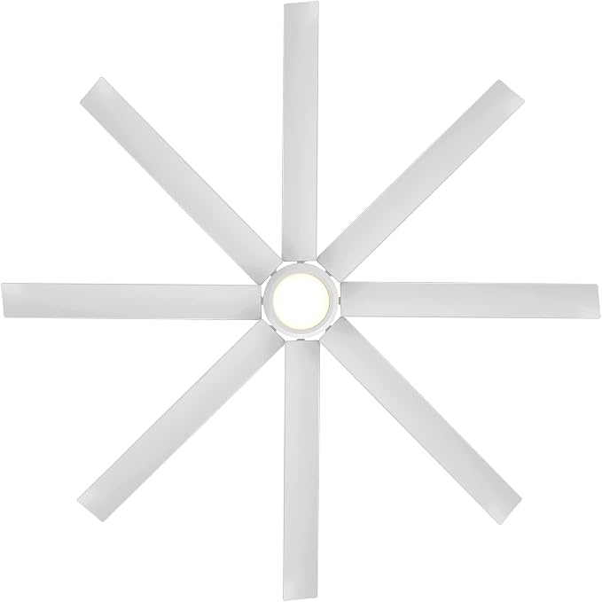 Mocha XL 8-Blade Aluminum Smart Ceiling Fan in Matte White, alternate product view 7