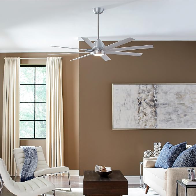 Mocha XL 8-Blade Aluminum Smart Ceiling Fan in Matte White, alternate product view 8
