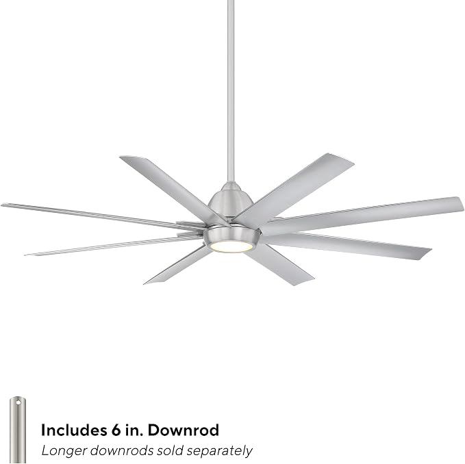 Mocha XL 8 Blades Aluminum Smart Ceiling Fan in Brushed Nickel, alternate product view 2