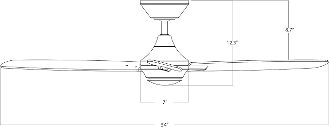 Mocha XL 8 Blades Aluminum Smart Ceiling Fan in Brushed Nickel, alternate product view 9