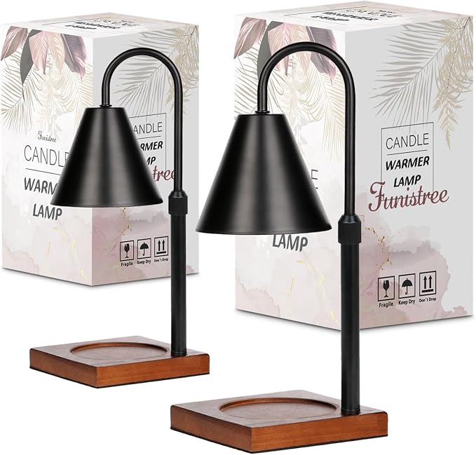 Modern Candle Warmer Lamp 2 Pack, Dimmable Candle Lamp Warmer with Timer, Birthday Gifts for Women Who Have Everything,Gifts