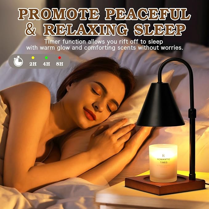 Modern Candle Warmer Lamp 2 Pack, Dimmable Candle Lamp Warmer with Timer, Birthday Gifts for Women Who Have Everything,Gifts