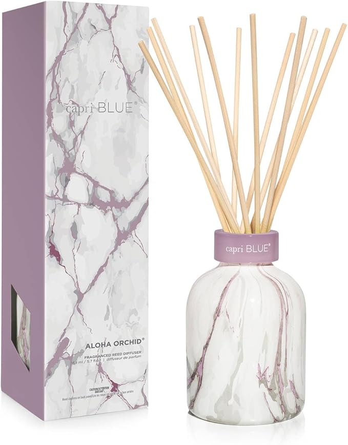 Modern Marble Reed Diffuser Set - Includes Reed Diffuser Sticks, Scented Oil & Glass Bottle, product image