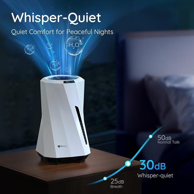 MOI Evaporative Humidifier for Baby- Mist-Free Humidifier, Mold Free humidifier, Quiet, alternate product view 5