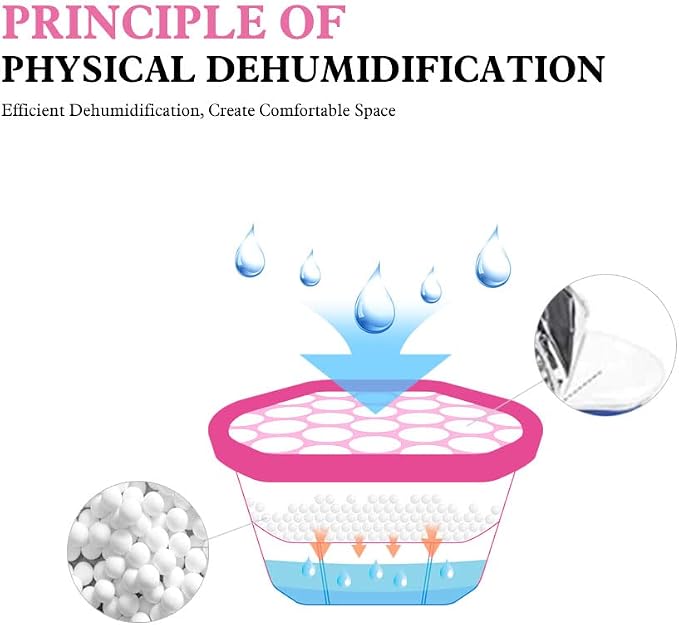 Moisture Absorber Box, Lemon Rose-6 packs, Dehumidifier for Closet, Bedroom and Kitchen, alternate product view 2
